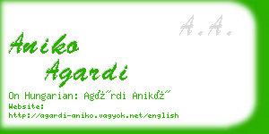 aniko agardi business card